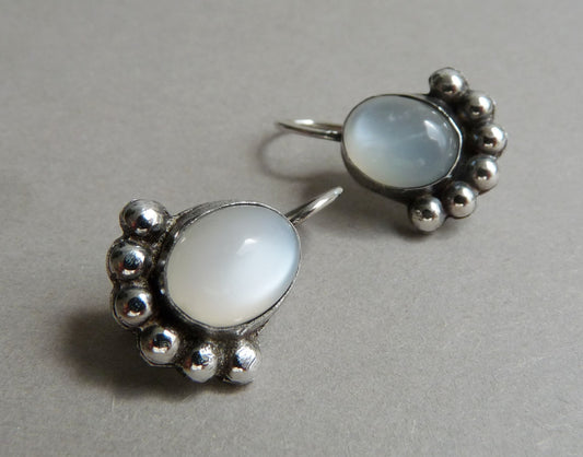Maansteen oorbellen van sterling zilver- handgemaakte sieraden