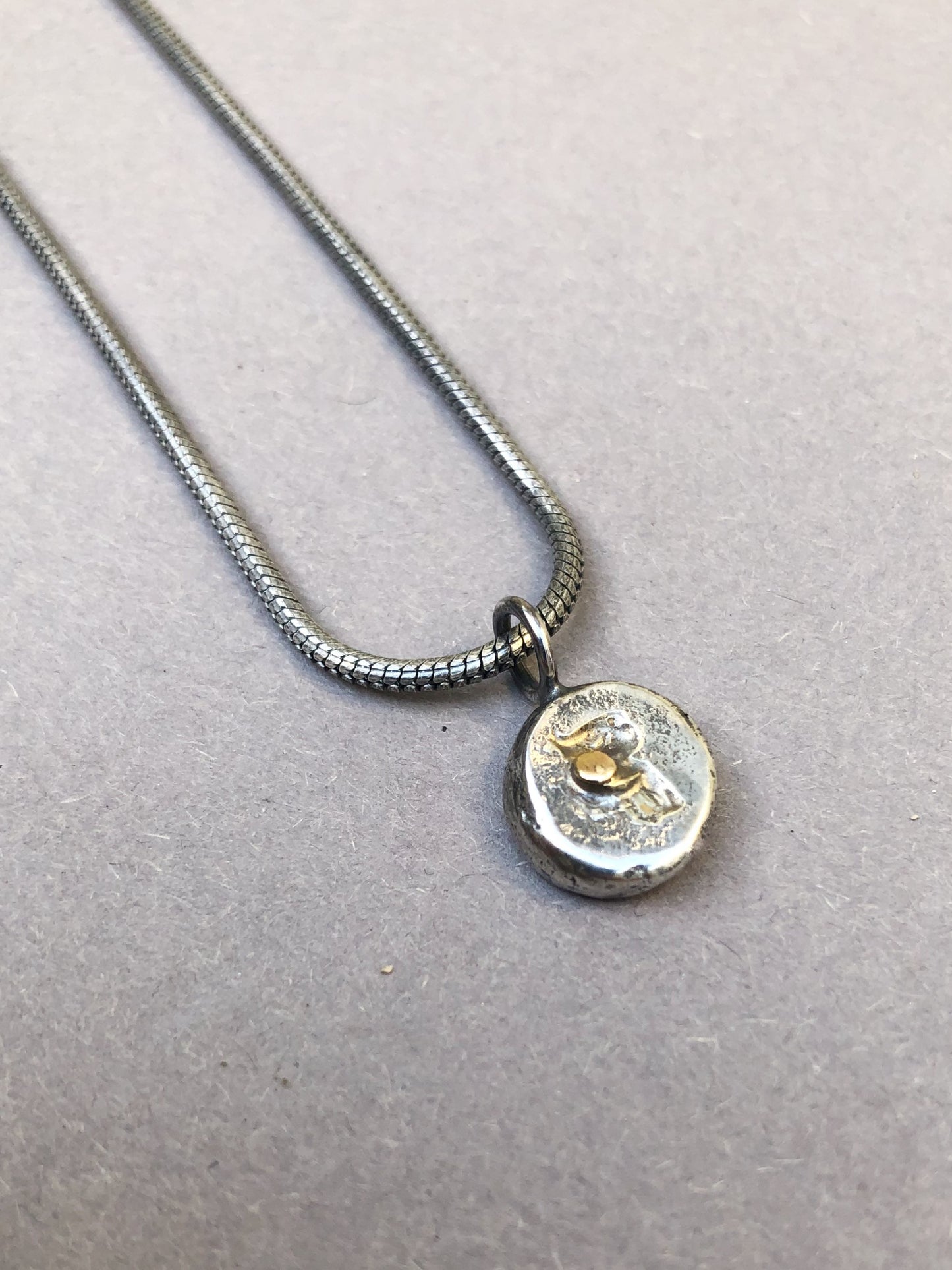 Heren Ketting – Recycled Zilver met 'A Touch of Gold'