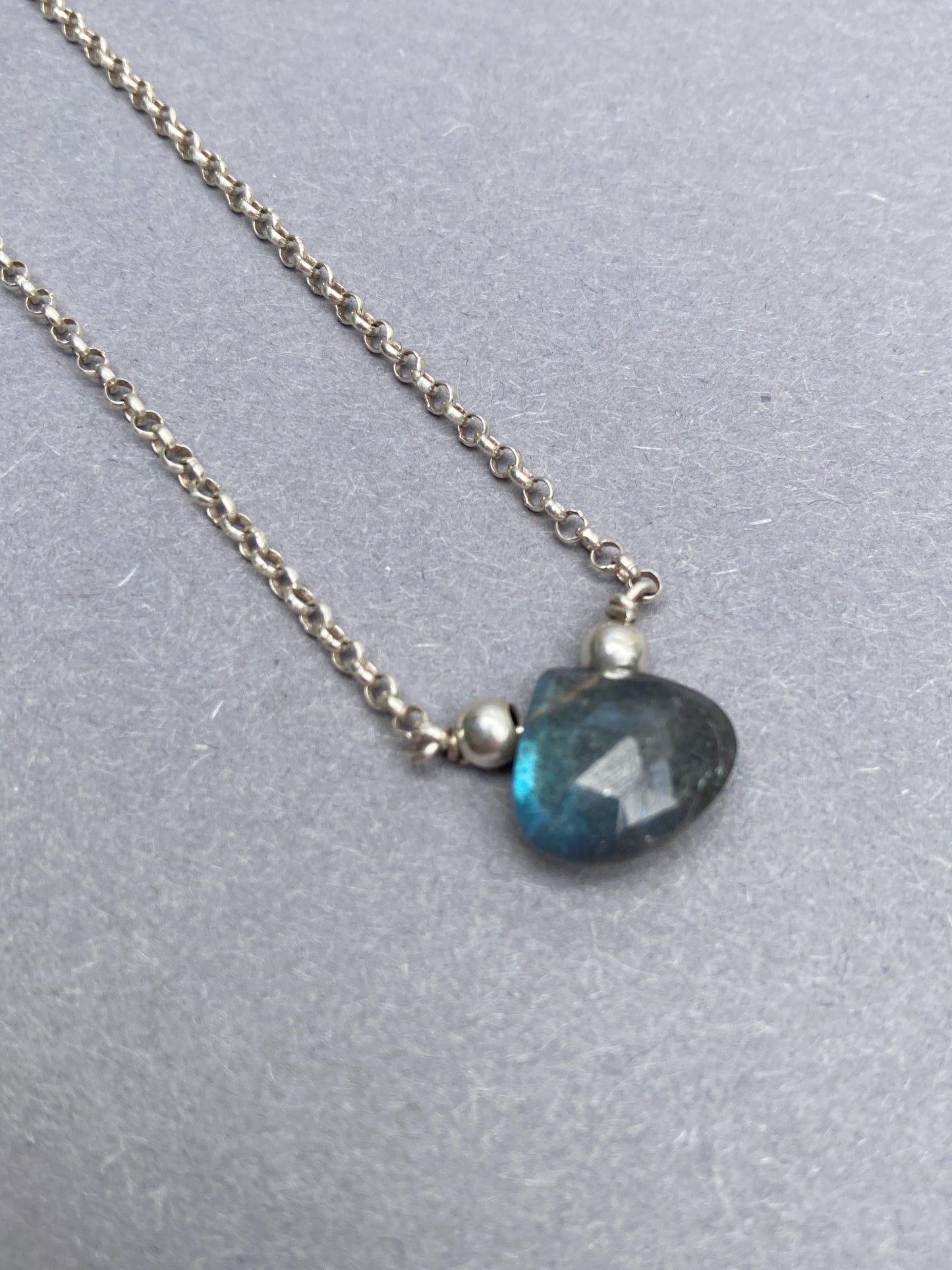 Labradorite Pendant Necklace for Women in Sterling Silver