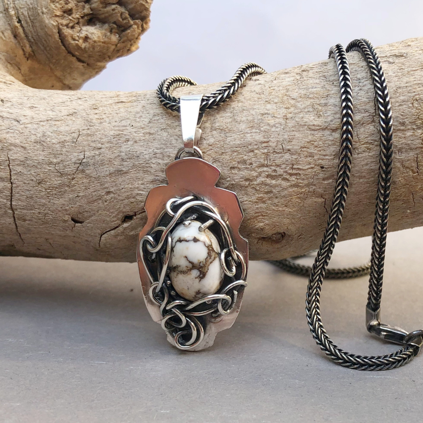 Zilveren heren ketting met hanger – handgemaakt & uniek