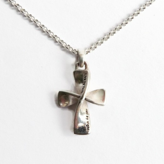Men's necklace with pendant – silver cross