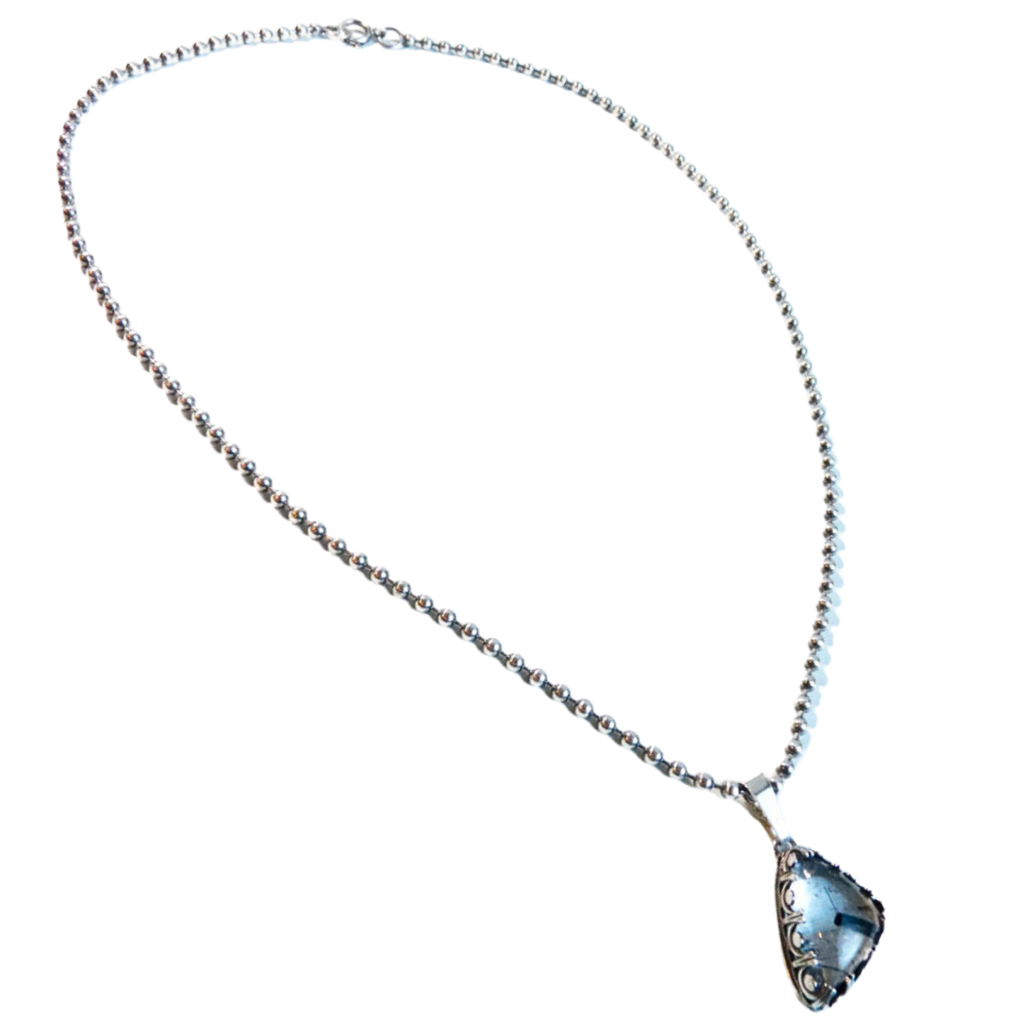 Zilveren ketting voor heren met Toermalijn Kwarts hanger