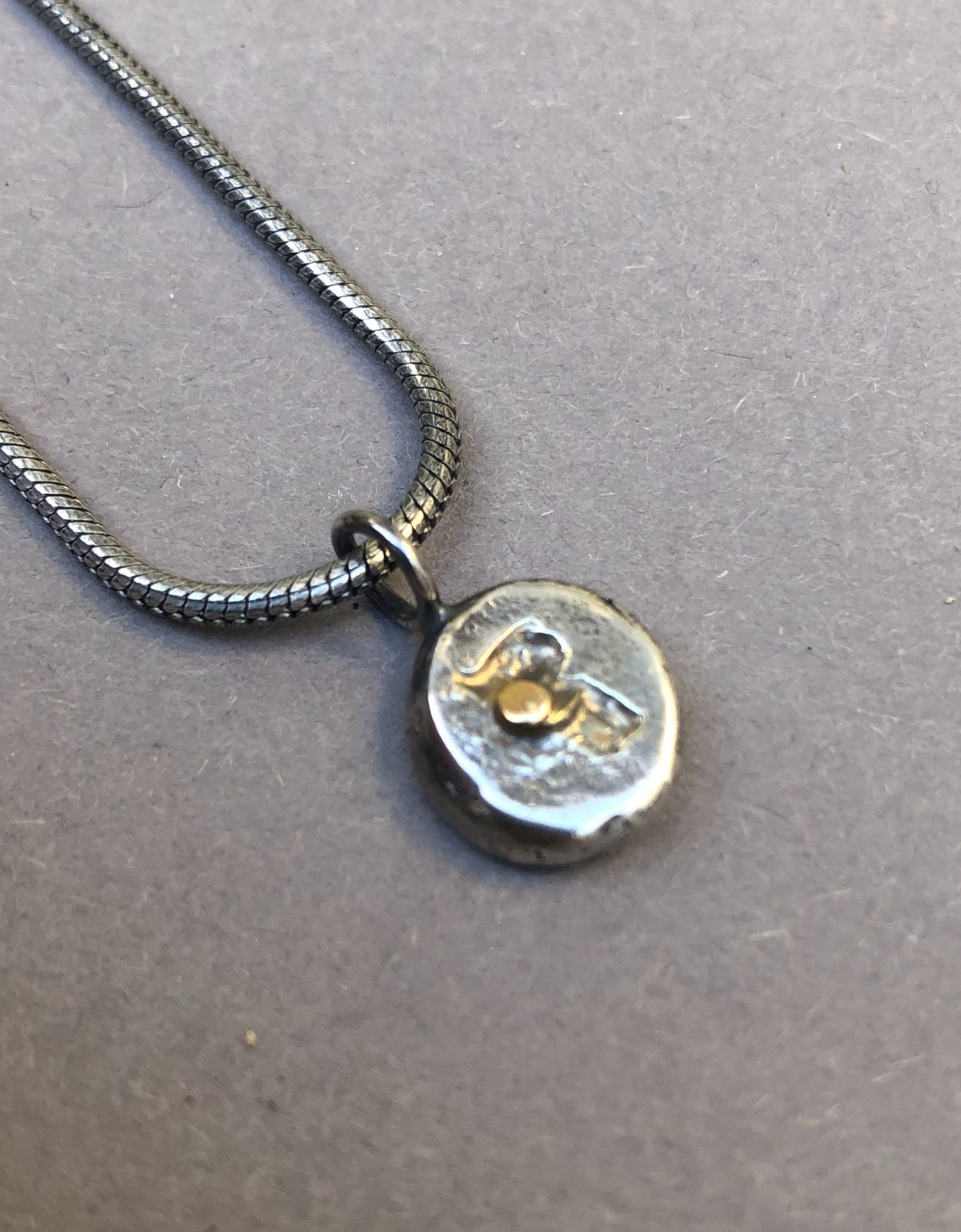 Heren Ketting – Recycled Zilver met 'A Touch of Gold'