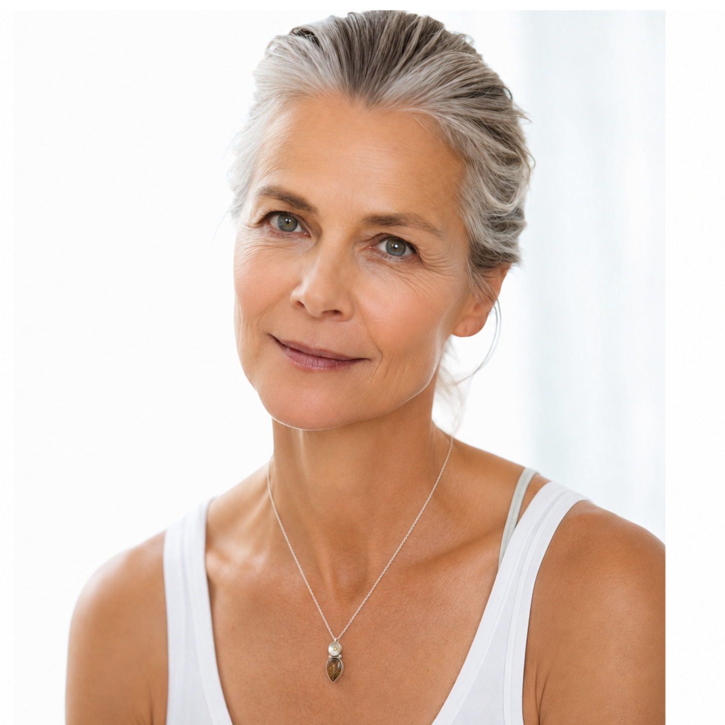 Ketting met edelsteen - Rutiel kwarts hanger ketting