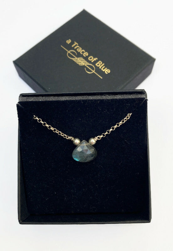 Labradorite Pendant Necklace for Women in Sterling Silver