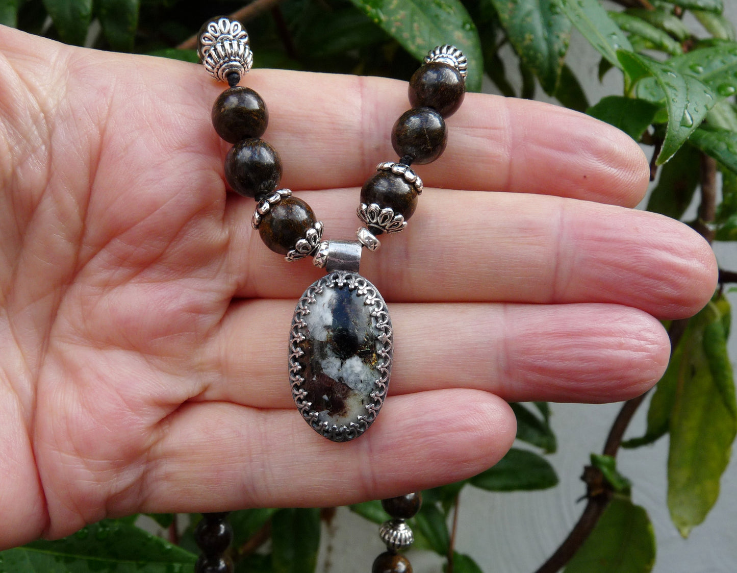 Ketting voor mannen – heren ketting met natuursteen