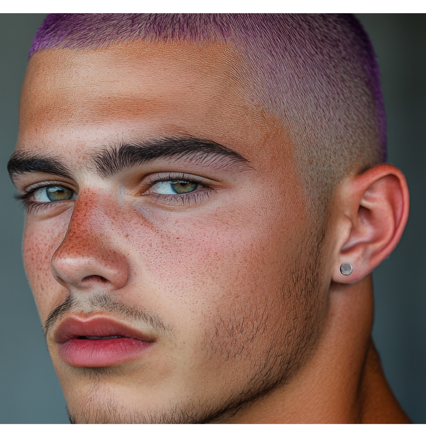 Heren oorknopjes in ruw zilver, sieraden uit Enkhuizen