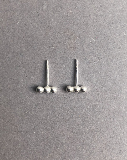 Minimalist Silver Men's Stud Earrings