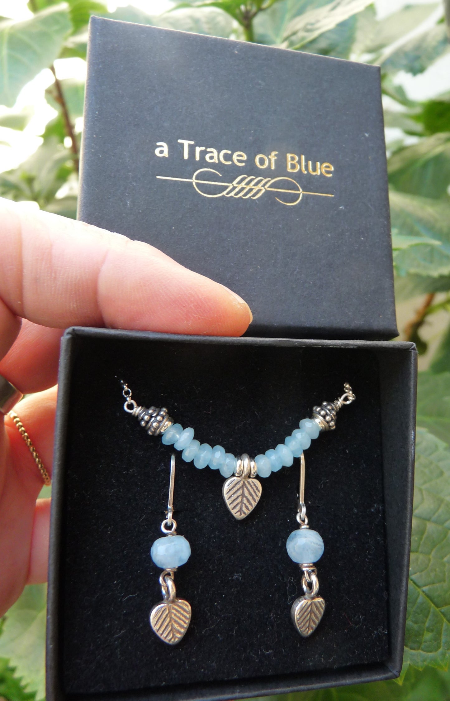 Jewelry set with Aquamarine – 'Summer Silence'