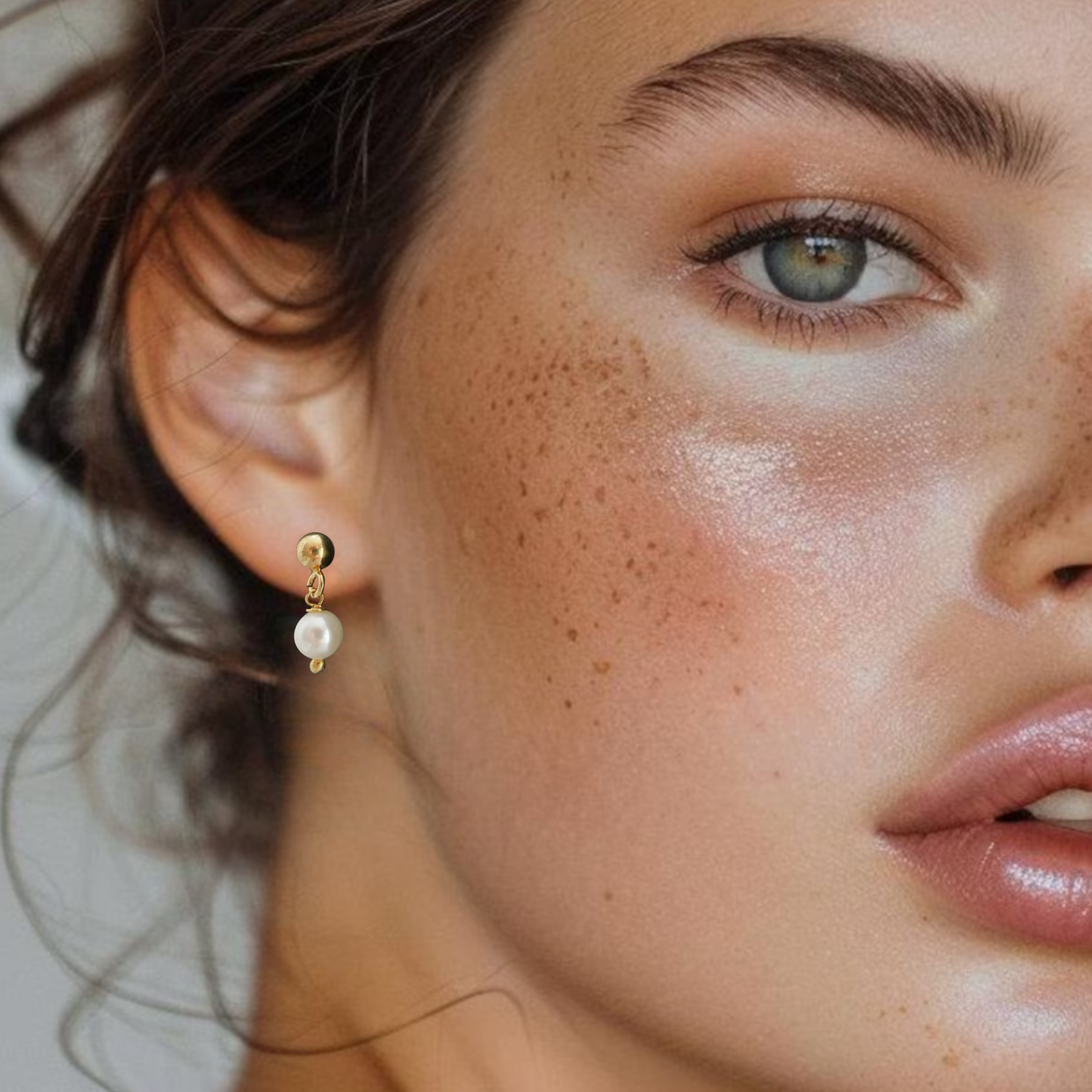 Gold Stud Earrings with Freshwater Pearl – Elegant Pearl Earrings