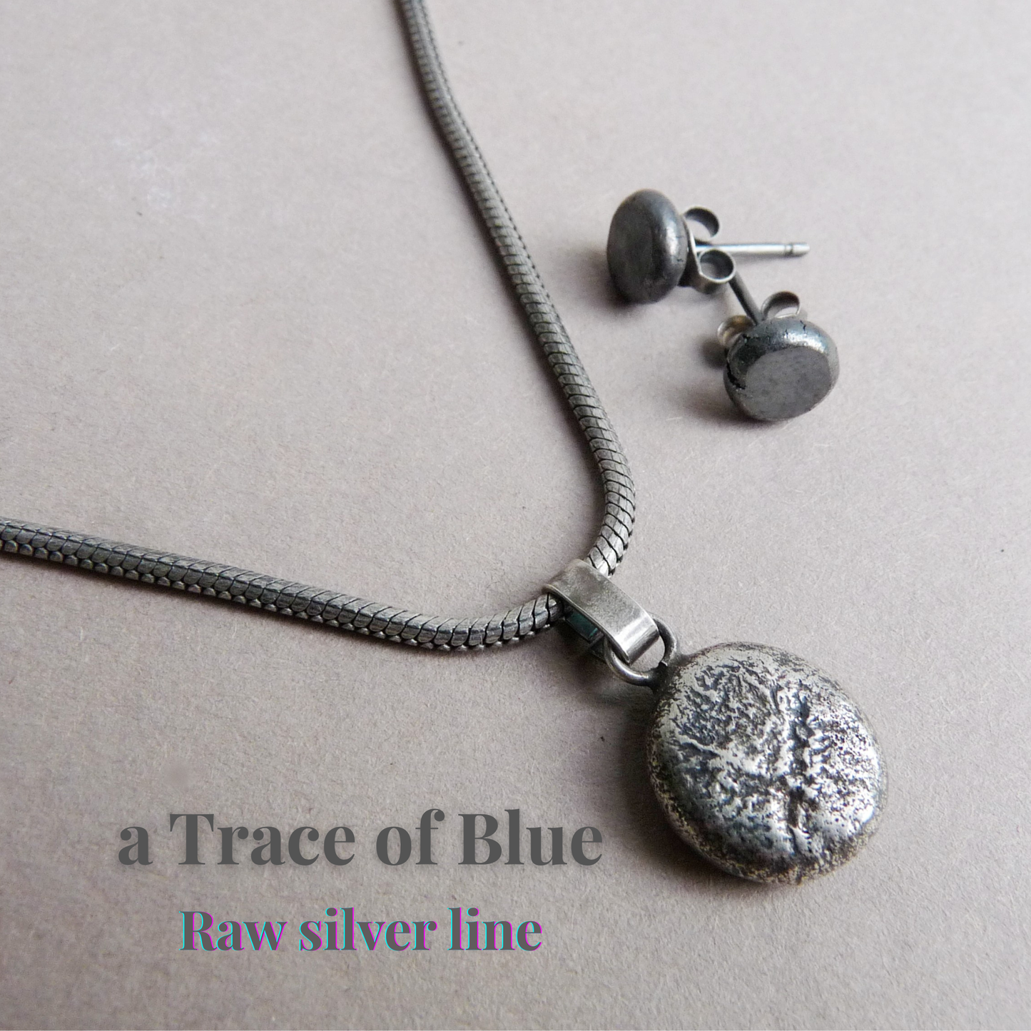 raw silver line heren sieraden a trace of blue