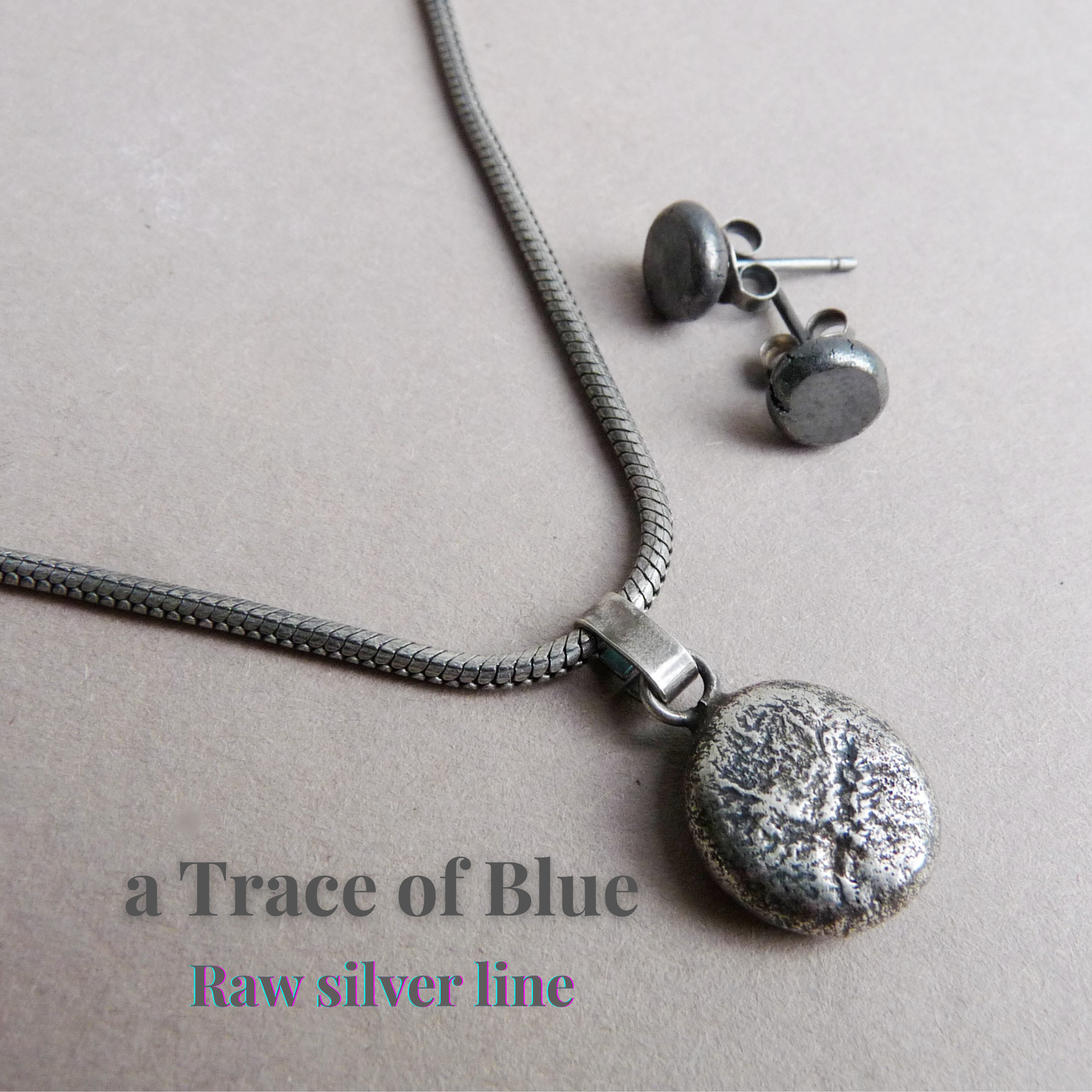 raw silver line heren sieraden a trace of blue