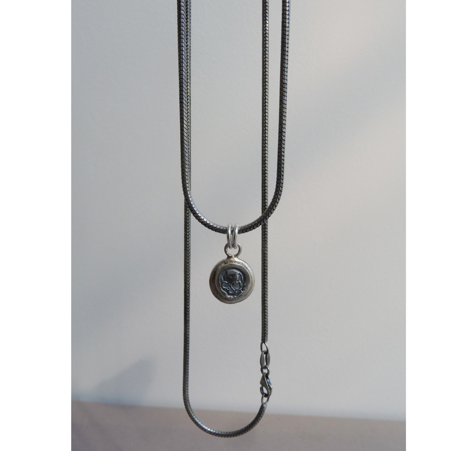 recycled zilver hanger heren ketting