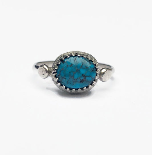 Handmade silver ring with Turquoise stone