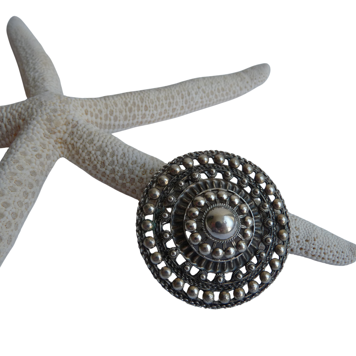 Zilveren Zeeuwse knoop broche – vintage 825 zilver | 5 cm