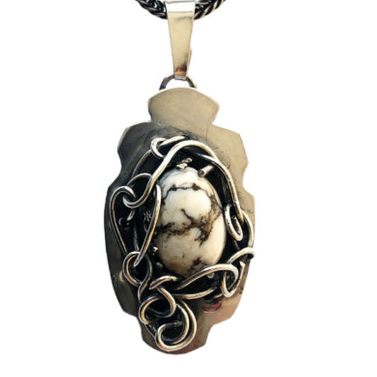 Silver men's necklace with pendant – handmade & unique
