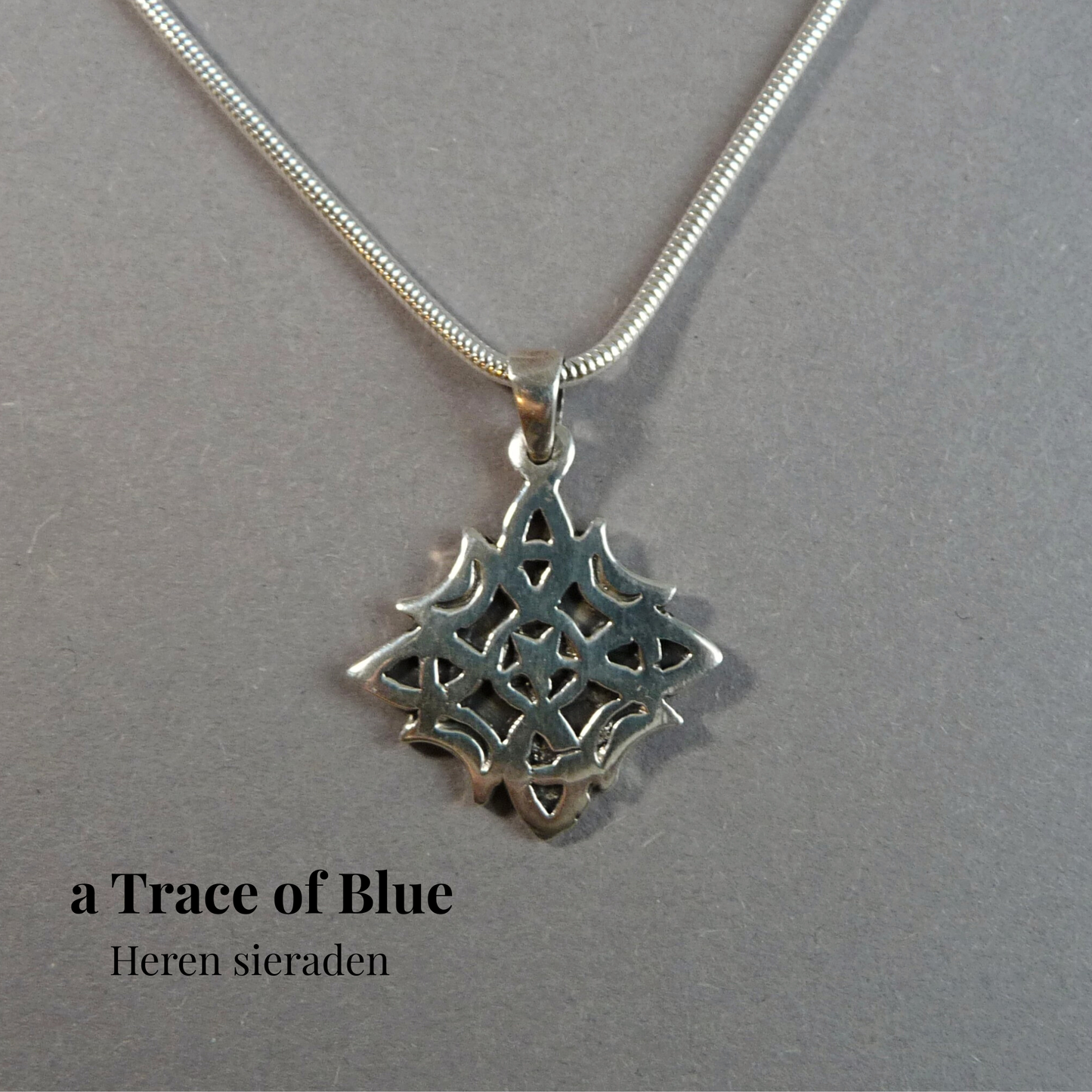 zilveren heren ketting met hanger