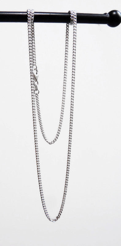 Gourmet link chain, silver men's necklace in 45 / 50 / 60 cm length