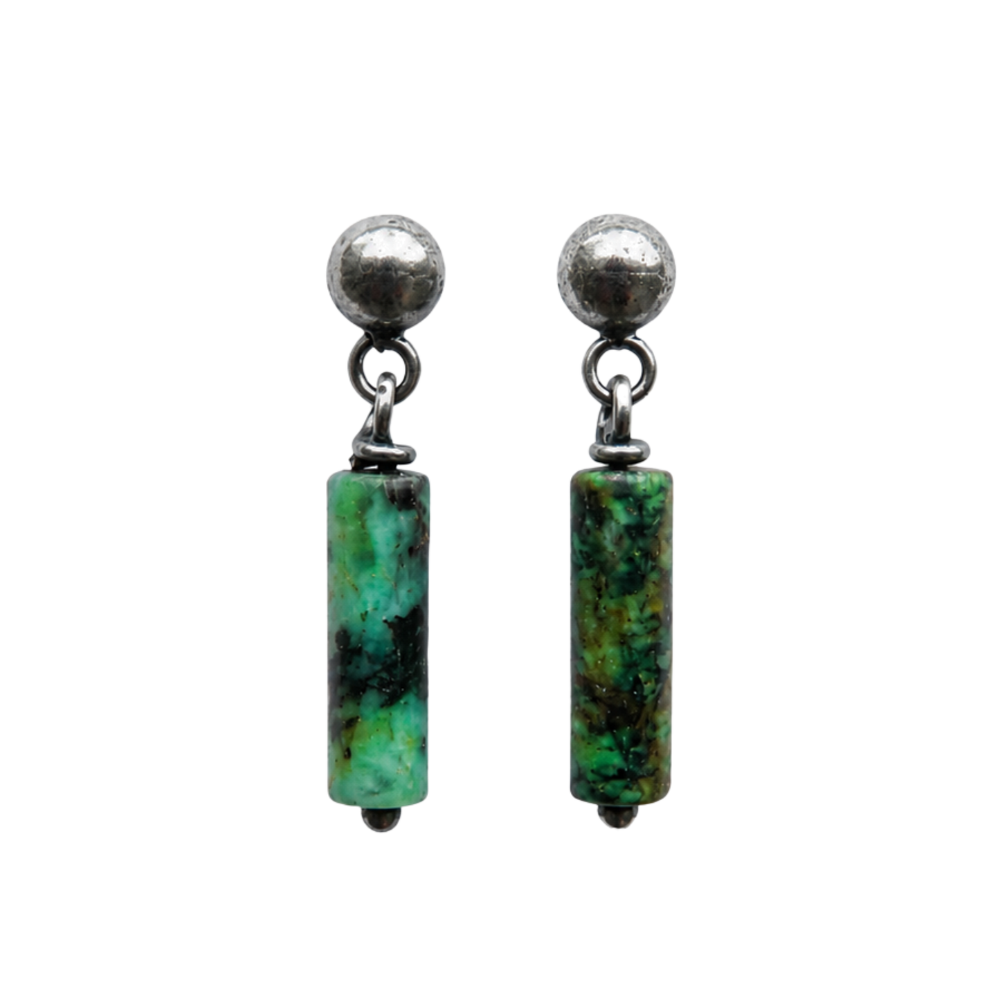 zilveren heren oorbellen turquoise