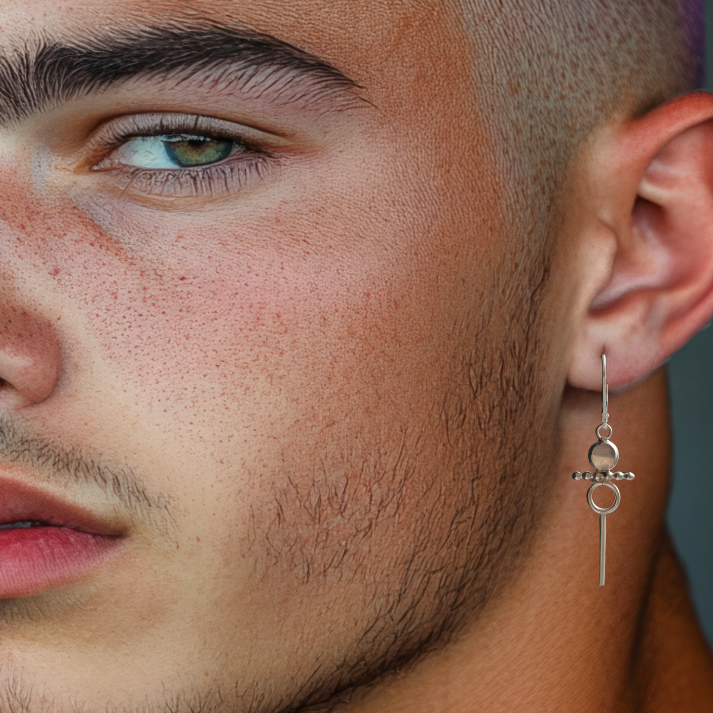 zilveren-oorbellenset-mannen-asymetris