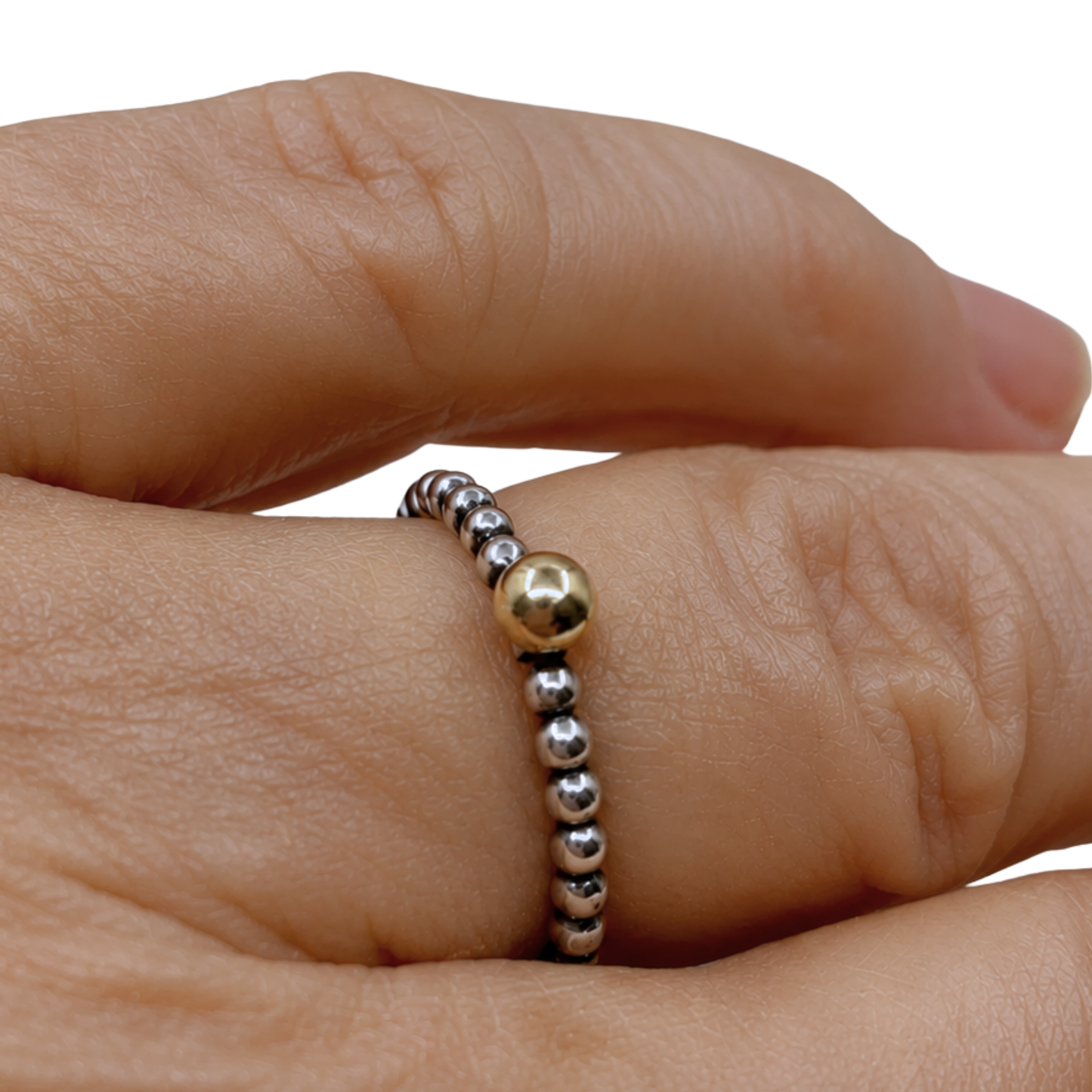 Stapelring aus Gold und Silber